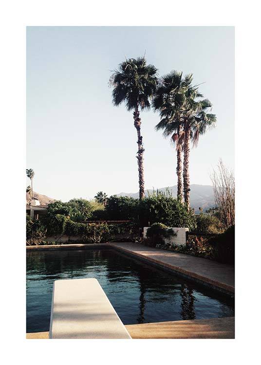 Palm Springs Pool Poster / Natureza em Desenio AB (10222)
