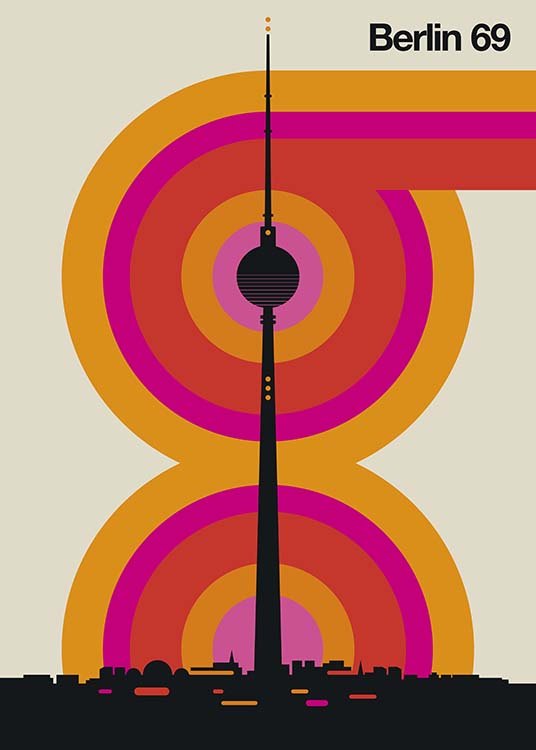 Berlin 69 Poster / Mapas e cidades em Desenio AB (10590)