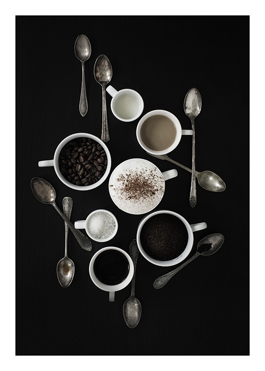 Coffee Still Life Poster / Pinturas de cozinha em Desenio AB (10823)