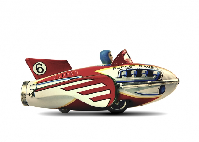 Vintage Spaceship Poster