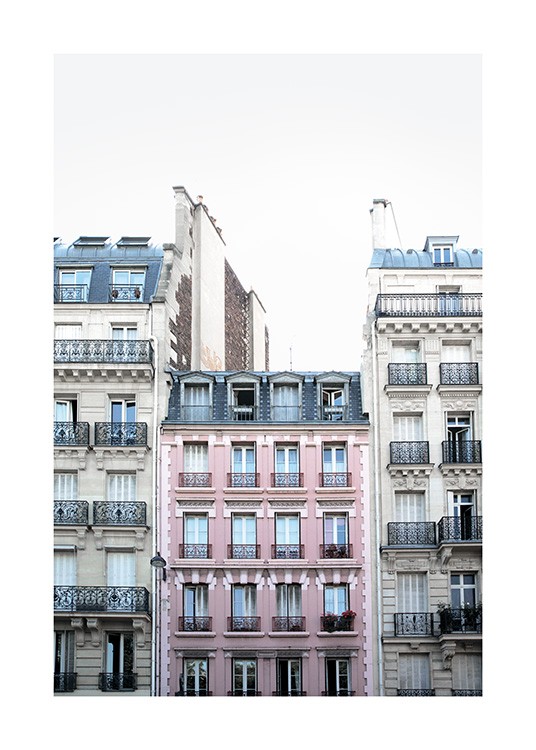 Pink Facade in Paris Poster / Arte fotográfica em Desenio AB (11348)