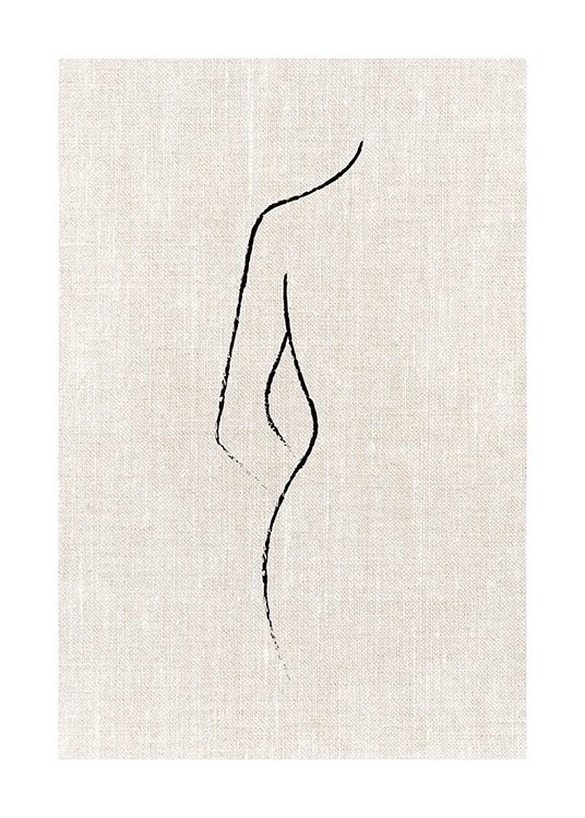 Texture Line Curve Poster / Arte em Desenio AB (11430)