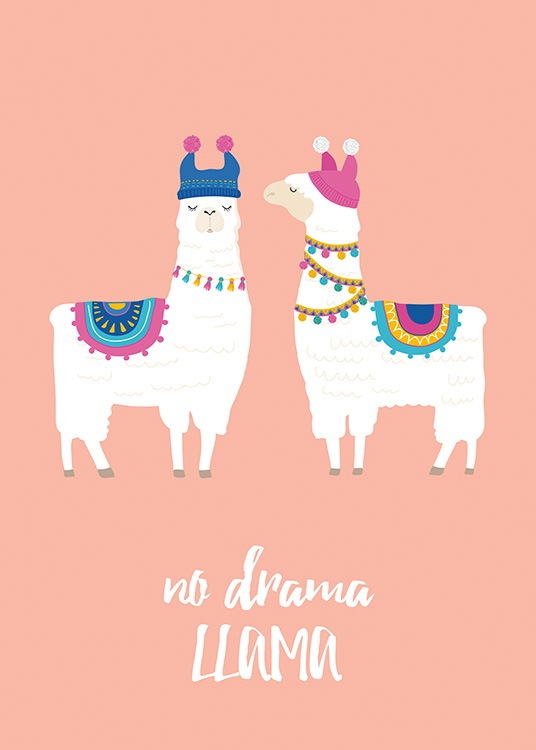 No Drama Llama Poster