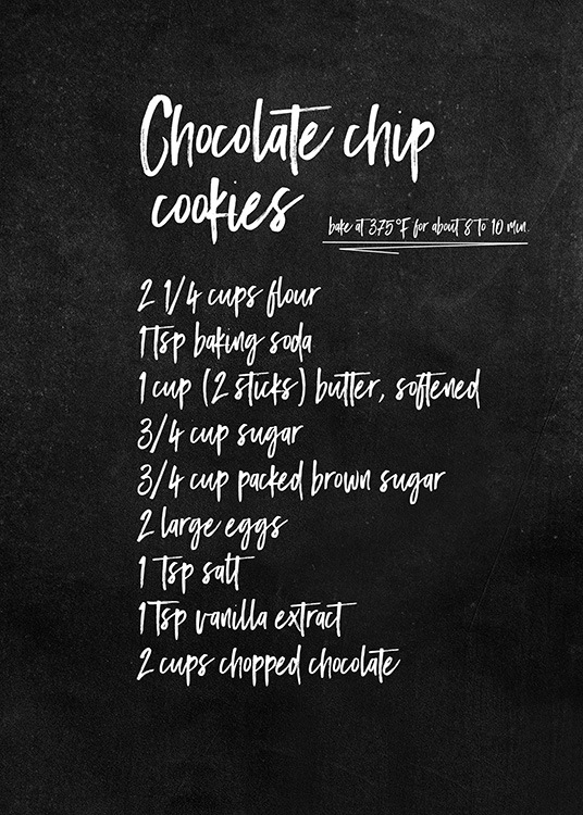 Cookie Recipe Poster