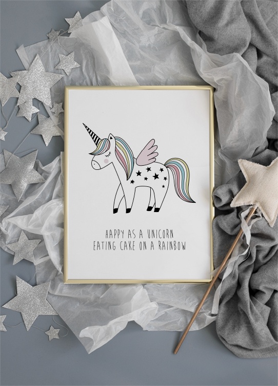 Cake on a Rainbow Poster / Bebé em Desenio AB (11898)