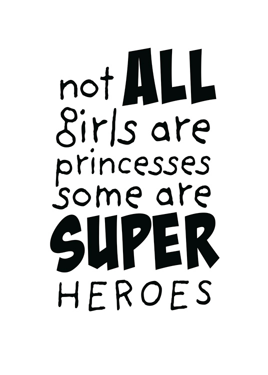 Girls are Superheroes Poster / Bebé em Desenio AB (11905)