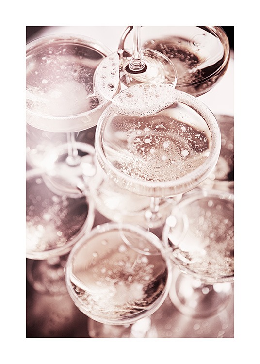 Champagne Blush Poster / Pinturas de cozinha em Desenio AB (11919)