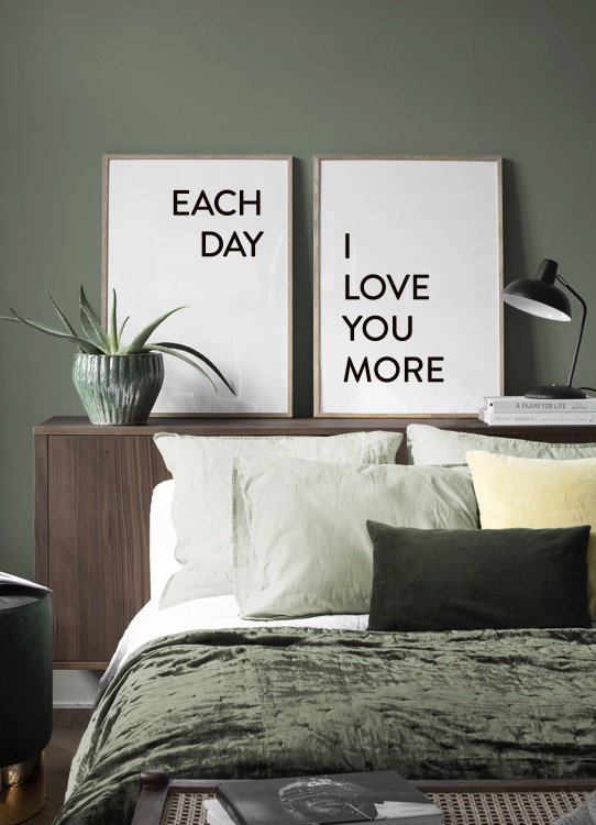 Each Day I Love You No2 Poster / Tipografia em Desenio AB (12009)