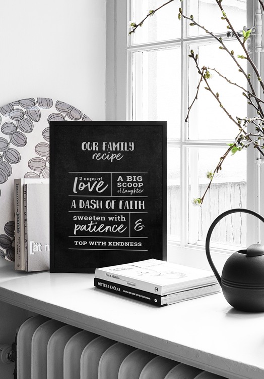 Family Recipe Poster / Pinturas de cozinha em Desenio AB (12246)