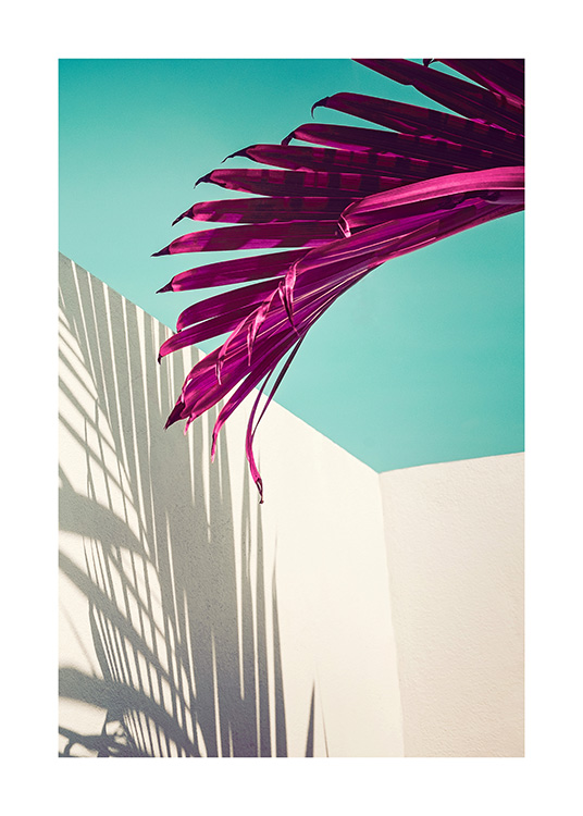 Purple Palm Leaf Poster