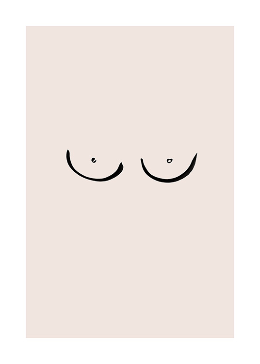 Boobs Drawing Poster
