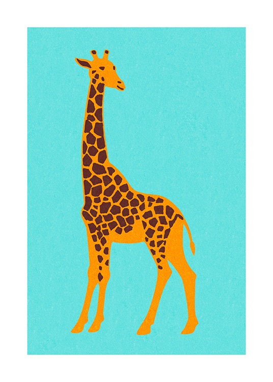 Vintage Giraffe Poster