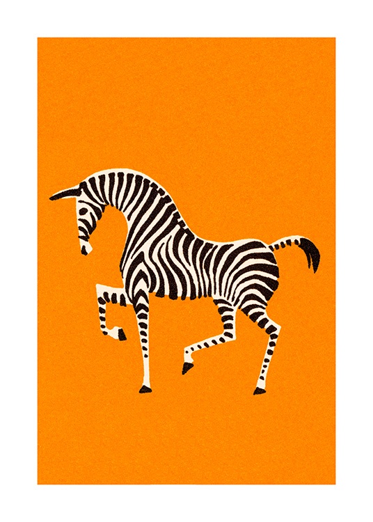 Vintage Zebra Poster