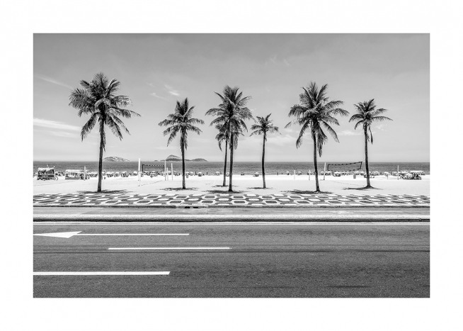 Palms on Ipanema Poster