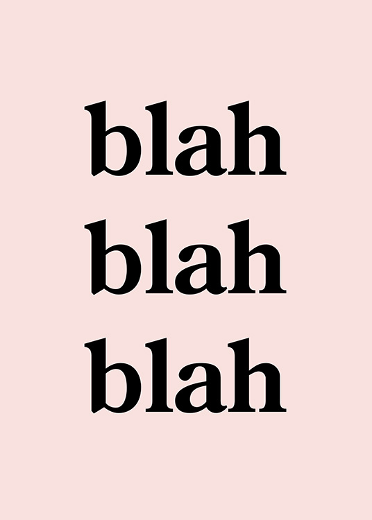 Blah Blah Blah Poster