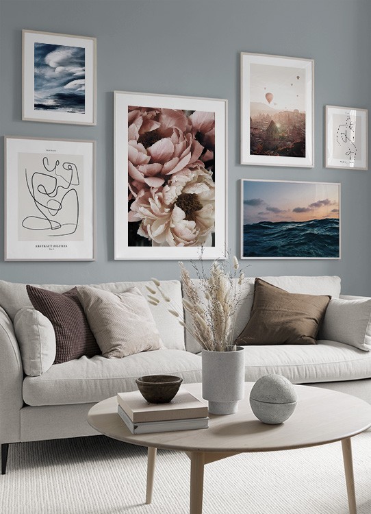  – Arte linear abstrata de um corpo, desenhado a preto sob um fundo bege