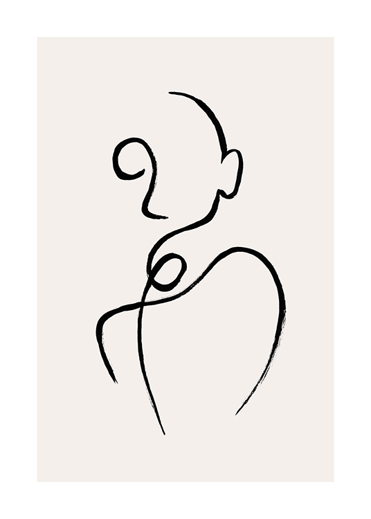 Painted Lines No1 Poster