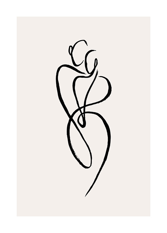 Painted Lines No2 Poster