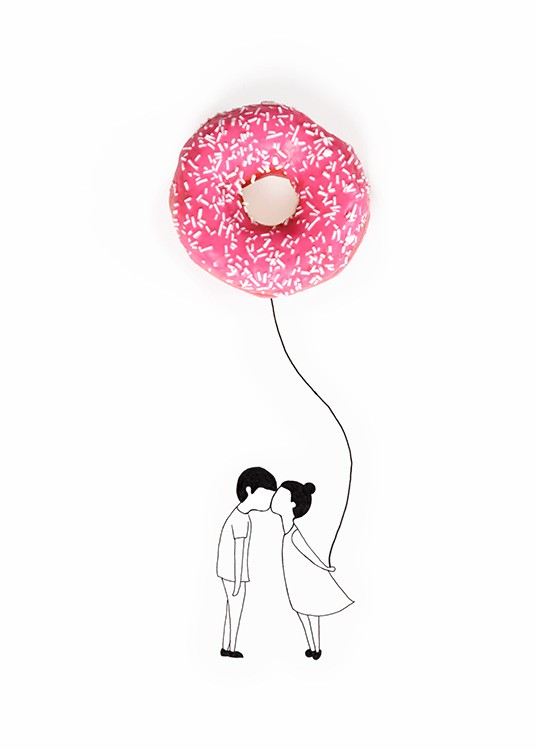 Donut Balloon Poster