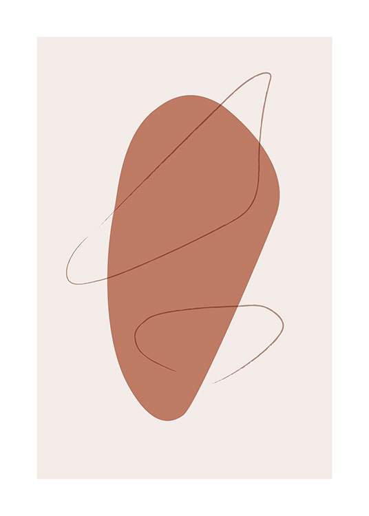 Graphic Shapes and Lines No1 Poster