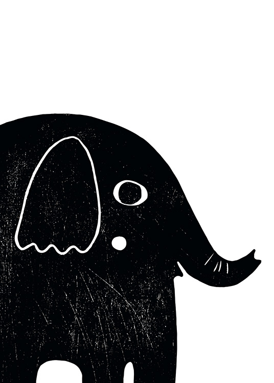 Graphic Elephant Poster