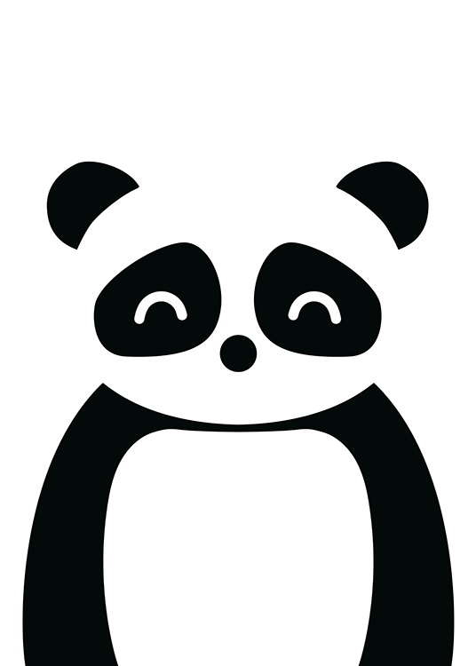 Geometric Panda Poster