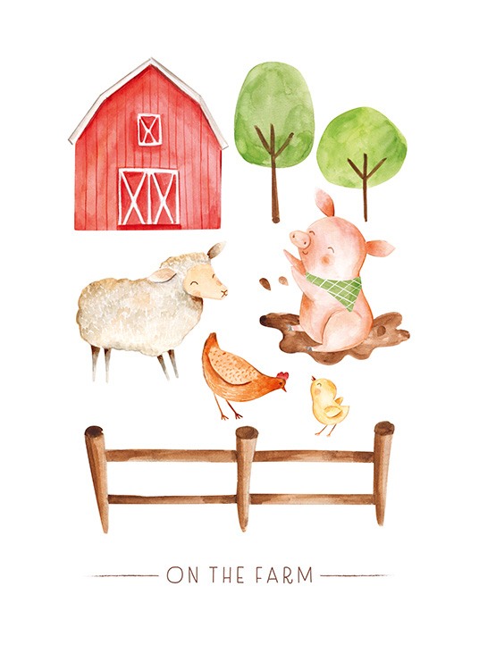 On the Farm No2 Poster