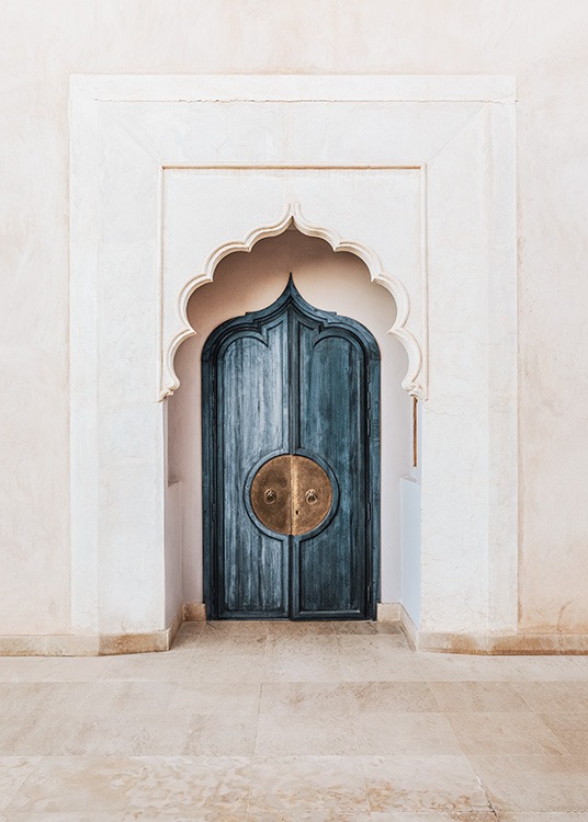 Marrakech Blue Door Poster