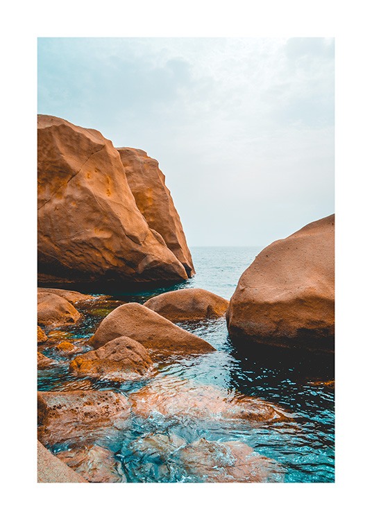 Mediterranean Cliffs Poster