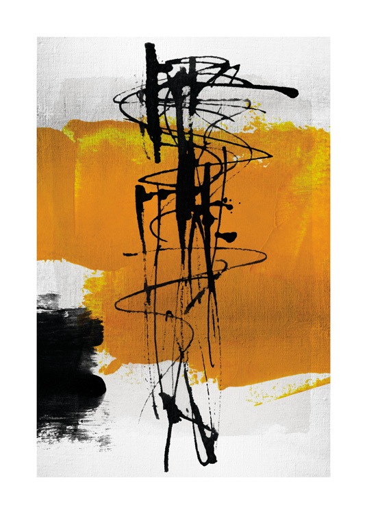 Yellow Abstract No1 Poster