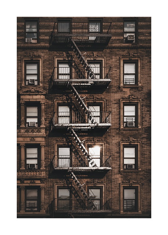 New York Fire Escape Poster