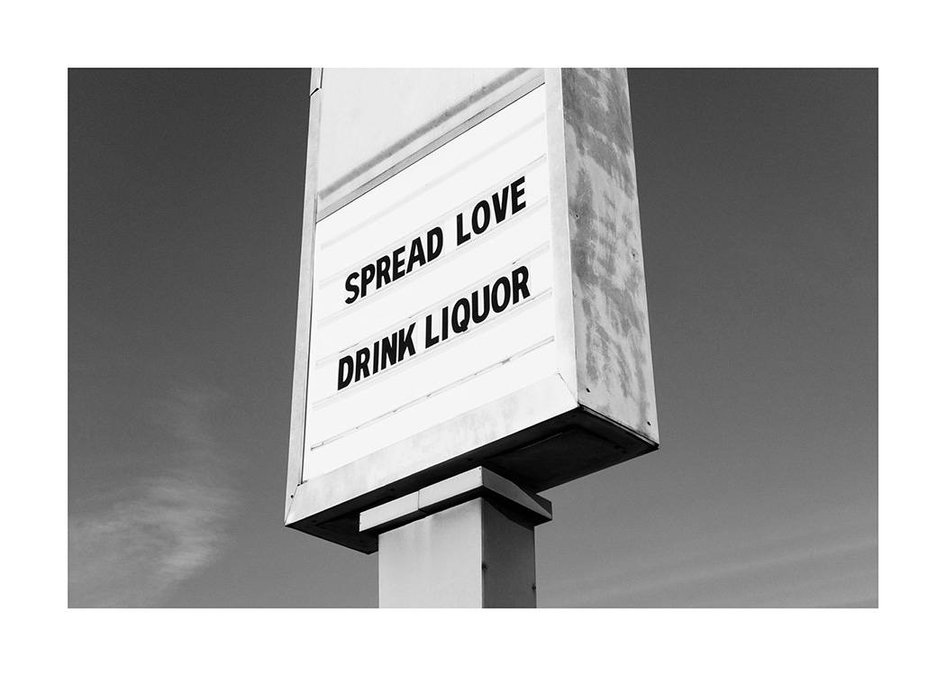 Spread Love Drink Liquor Poster