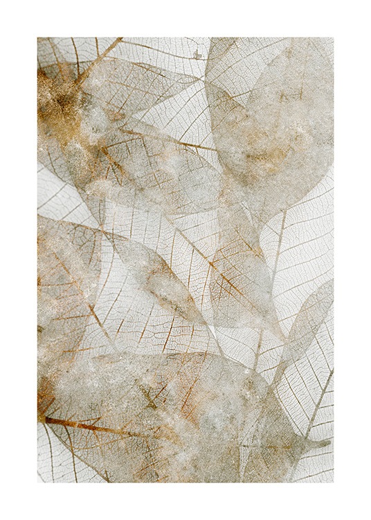  – Fotografia de folhas abstratas em dourado e bege (não é fólio)