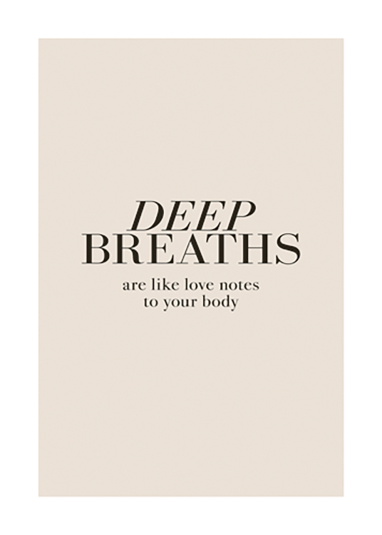 Deep Breaths Poster