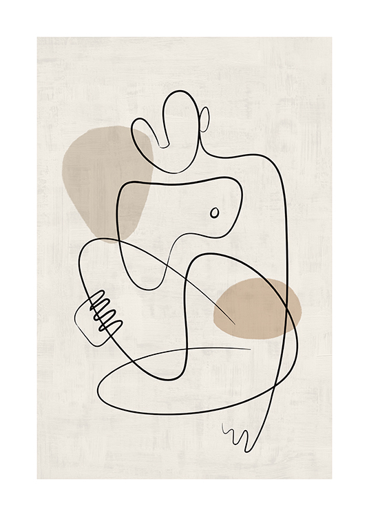 Line Art Figures No2 Poster