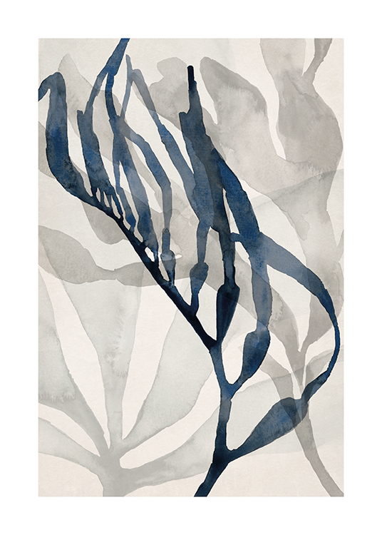 Watercolor Seaweed No2 Poster