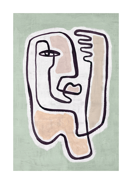 Blocked Lines No1 Poster