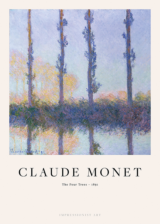 Monet - The Four Trees Poster