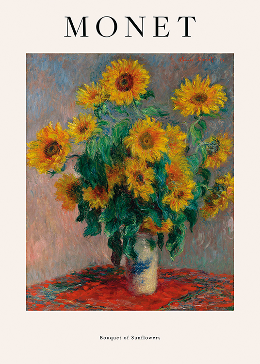 Monet - Bouquet of Sunflowers Poster