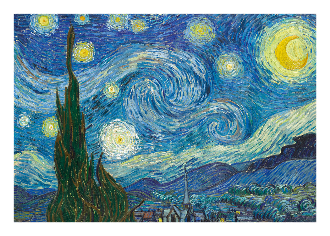Van Gogh - The Starry Night Landscape Poster