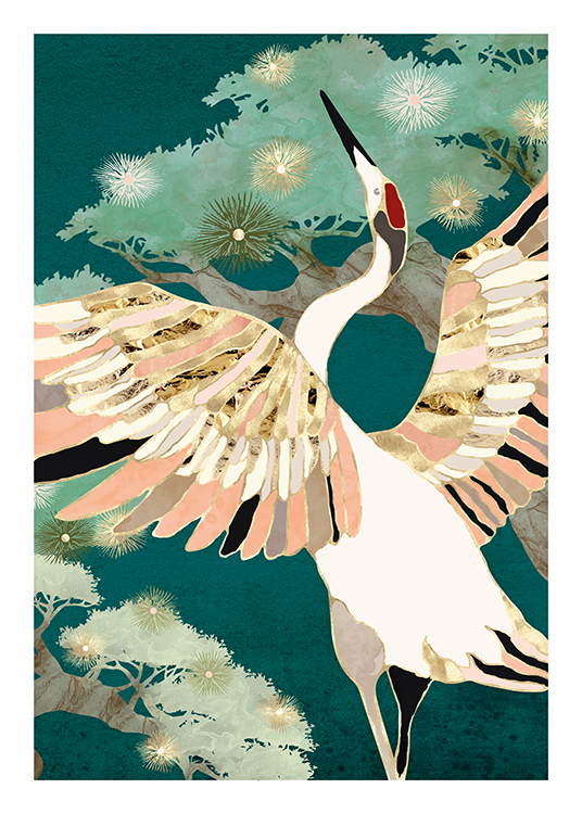 Golden Crane Poster