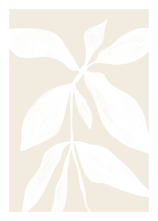 – Poster de uma planta com fundo bege