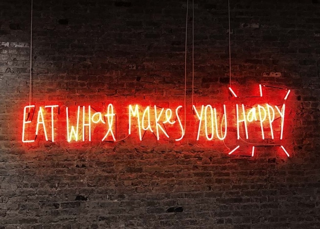 Neon - Eat What Makes You Happy Poster