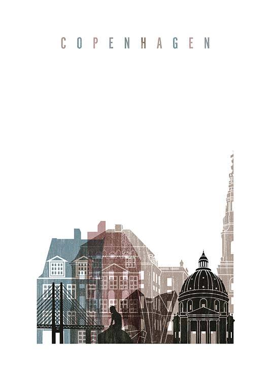 Copenhagen Skyline Poster
