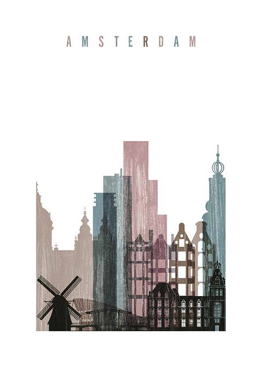 Amsterdam Skyline Poster