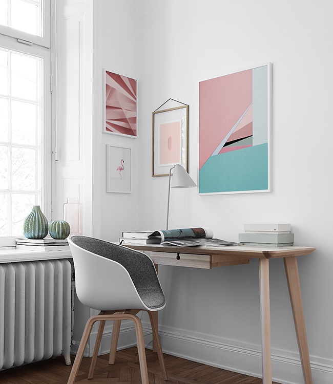 Flamingo Aquarelle Poster / Posters para crianças em Desenio AB (2222)