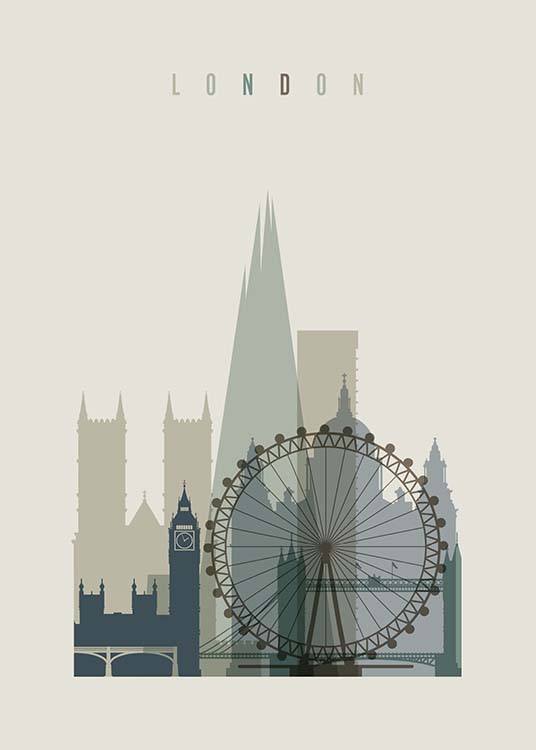 London Skyline Poster / Mapas e cidades em Desenio AB (2356)