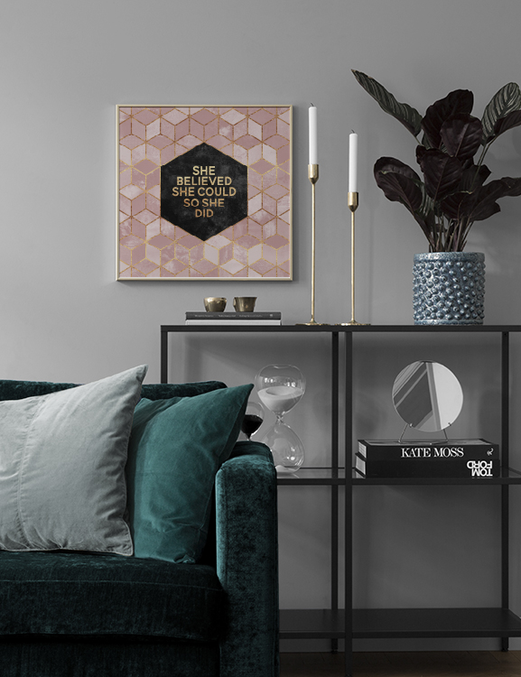 She Believed She Could So She Did Poster / 50x50 cm em Desenio AB (2378)