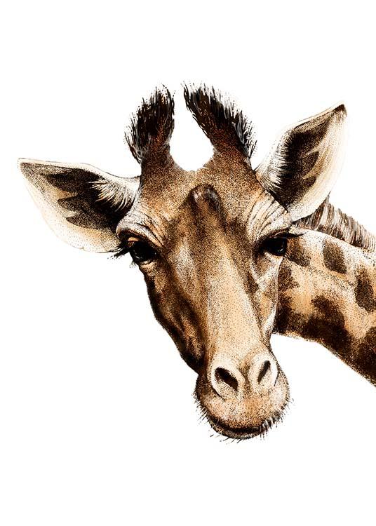 Giraffe 2 Poster / Ilustrações de animais em Desenio AB (2396)