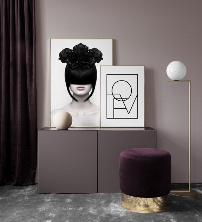 Love Square B&W Poster / Tipografia em Desenio AB (2846)